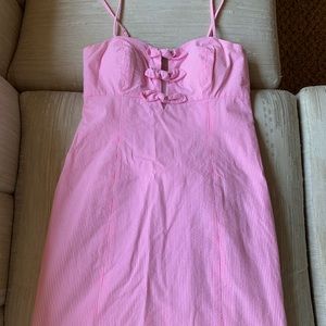 Lilly Petra dress PB Pink Seersucker Stripe 4